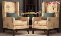 Fauteuil de salon de style victorien moderne, dernier modèle, avec dossier haut, finition dorée de qualité supérieure, ensemble de chaises de salon en gros