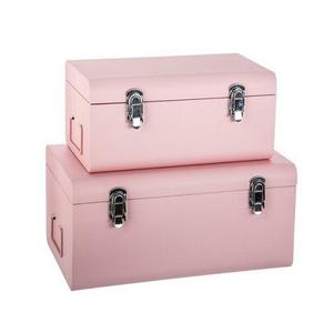 Set Of Two Rectangular Shape <b>Storage</b> <b>Trunk</b> Box In Metal <b>White</b> Color Clothes <b>Storage</b> Box At Wholesale Price - Product Image 6