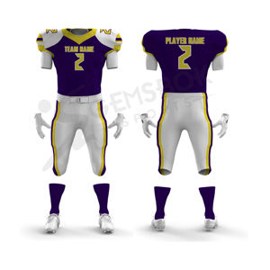 Vente en gros Uniformes de football américain pour hommes respirants à séchage rapide Conceptions personnalisées Uniformes sublimés grande taille - Product Image 2