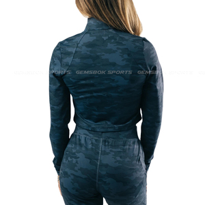 High Quality Women's Quilted 4-Way Stretch <b>Camo</b> Track <b>Jacket</b> Premium Crop <b>Jacket</b> High-Performance Flexible Construction - Product Image 3