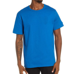 Camiseta con estampado personalizado Diseña tus propias camisetas Camiseta sólida de cuello redondo holgada a la moda para hombre Camisetas ligeras de entrenamiento para gimnasio - Product Image 1