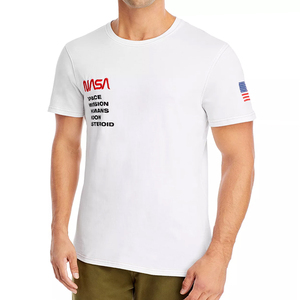 T-shirt blanc personnalisé 2026 pour hommes avec impression sérigraphique, tissu en coton pur de marque selon les exigences du client. - Product Image 5