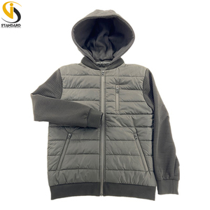 OEM Custom Service Winter Puffer Jackets Fleece Sleeves Breathable Windproof Eco-Friendly Plus Size Adjustable Warm Hoodies - Product Image 2