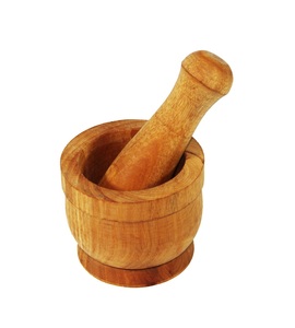 Mortero de madera y Mazo, triturador de prensa de mazo y especias, conjunto de mortero de madera, forma redonda y producto de venta - Product Image 5