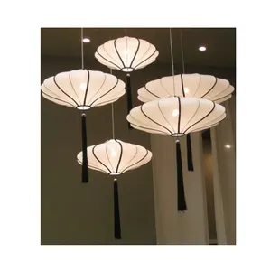 Шелковый фонарь от Hoi An Vietnam-Бамбуковые шелковые фонари 35 см Смешанная форма и цвет-лампа для свадебного освещения-идеи-H