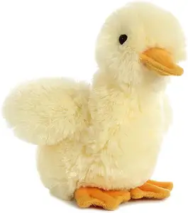 自定义毛绒蓬松黄色毛绒动物可爱小鸭毛绒软玩具