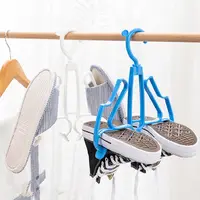 Ahorrador de espacio multiusos, colgador de plástico personalizado para zapatos, con logotipo de exhibición en pared