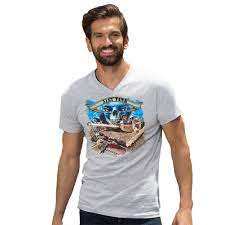 Camiseta de Manga Corta con Cuello en V para Hombre, 100% Algodón, Color Sólido, Impresión Personalizada, Opciones Multicolor, Tejido de 180g, Ecológica, MOQ Bajo - Product Image 6