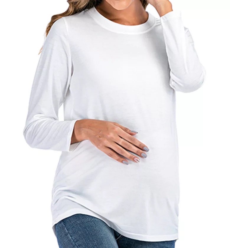 Camiseta Holgada Casual De Maternidad Para Mujer Manga Larg Camiseta Holgada Casual De Maternidad Para Mujer Manga Larg