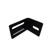 Support triangulaire personnalisé en acier allié, revêtement électrolytique, fixation fixe 60x45x40mmx3mm 0.6kg Noir, estampage, poinçonnage, pliage, OEM