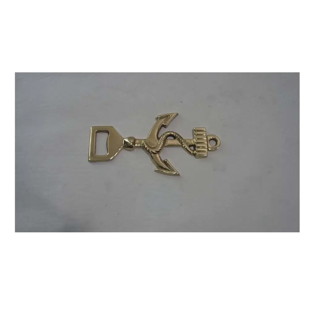 Luxury and Nautical Anchor Brass Solid Gold Hotel and Restaurant Bar Bottle Openers
