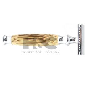 Maquinilla de afeitar para hombre, maquinilla de afeitar de seguridad sostenible de bambú de doble filo, acero inoxidable, hoja única, afeitado de Bikini corporal para axilas masculinas - Product Image 6