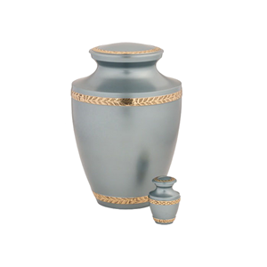 โกศใส่ศพทำจากทองเหลืองแข็งพร้อมแกะสลักด้วยมือตกแต่งอย่างดีสำหรับผู้ใหญ่ขี้เถ้าโกศ - Product Image 5