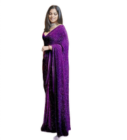 Karya Seni Bordir Desainer Pakistan Indian Dequence Work Saree Bollywood Koleksi Saree