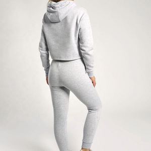 ชุดนักวิ่งธรรมดา/ว่างเปล่า,ชุดลำลองผู้หญิงเสื้อครอปพร้อมแขนยาว - Product Image 4