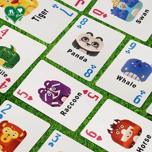 ROYAL 어린이 학습 교육용 동물 놀이 카드 58x88mm 수성 코팅 데크 당 54 카드 - Product Image 3