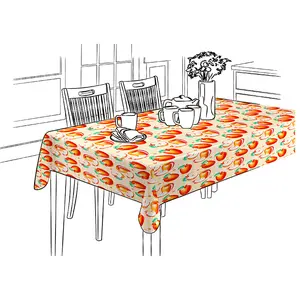 Nappe de Table en PVC imprimé de Fruits, tissu de haute qualité en plastique, décoration de la maison, imperméables, 1 pièce