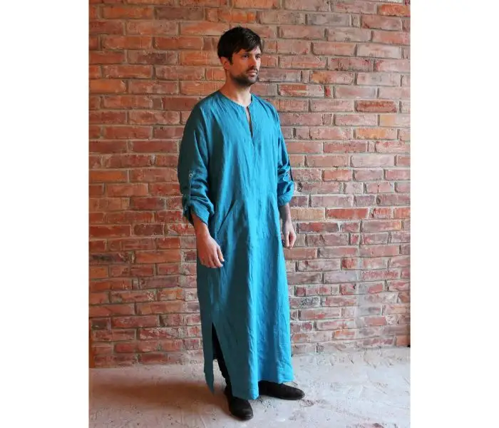 Arab Mens Fashion Clothing Duabi Thobes Fashion New Style Islamic Muslim Men Hooded Linen Kaftan