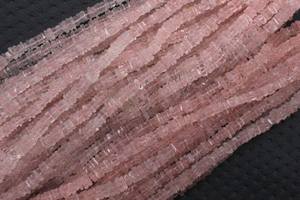 Natural <b>Rose</b> Quartz Heishi Smooth Square Beads <b>Top</b> Quality 16 " Long Strand Making Jewelry Handmade Necklace - Product Image 2