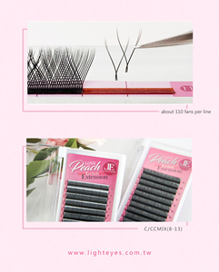 LIGHTEYES YY Extensiones de pestañas de volumen prefabricadas Abanicos de pestañas de pelo sintético - Product Image 4