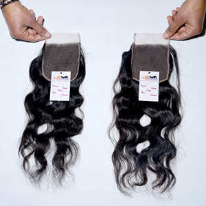 Cheveux vierges alignés sur les cuticules 4x4 5x5 Swiss Transparent Lace Closures et 13x4 Frontaux avec Faisceaux acheter Échantillon au prix d'usine - Product Image 6