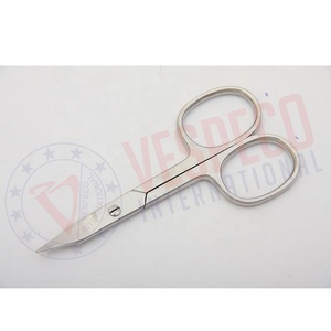 Tijeras profesionales curvas de acero inoxidable para uñas para manicura, herramienta de belleza con punta afilada - Product Image 1