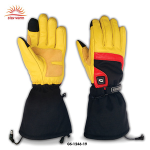 Gants chauffants en cuir rechargeables 7,4 V pour homme et femme, 3 niveaux de température, pour le cyclisme et la moto en hiver - Product Image 1