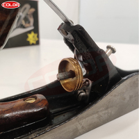 COLDA Cepillo de Carpintero Ajustable de 18 Pulgadas con Hoja de Acero al Carbono y Mango de Madera Negro, Herramientas de Crimpado DIY Personalizables OEM/ODM para Uso Industrial