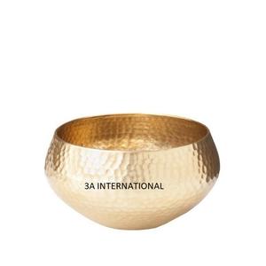 Bol à fruits en laiton tendance avec support plaqué or, design élégant, pour hôtel, cuisine, restauration, service, décoration de table à domicile - Product Image 1