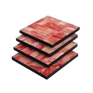 Sous-verres décoratifs en bois d'acacia de forme arrondie, imprimés en noyer, pour le thé de la maison - Product Image 2