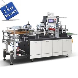 PCL450 Automatic tableware salad plastic plate lid Making Machine, PP PET PS PVC leaf food tray forming equipment