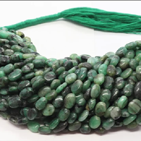 5mm Esmeralda Natural Piedra preciosa Suave Oval Venta al por mayor Cuentas de piedras preciosas Strand Precio de fábrica del fabricante Trending Regular