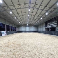 Tapis de sport avec structure en acier pré-fabriquée, couvertures pour arènes cheval, stable