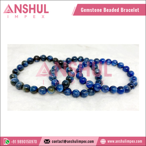 Direct Factory Sale Premium Quality Best Selling Blue Color Healing Kyanite Quartz Round <b>Gemstone</b> Hand Beaded <b>Bracelet</b> - Product Image 5