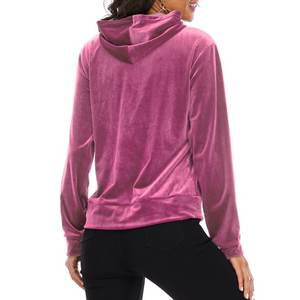 Pull à capuche brodé en velours d'hiver pour femmes sweat Jogging Sport Wear Streetwear respirant à manches longues à capuche - Product Image 6