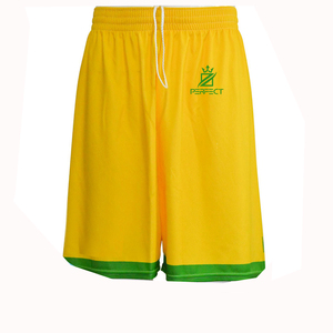 Short respirant pour hommes, sublimation complète, design avec logo personnalisé, technique de teinture unie brodée style rue - Product Image 4