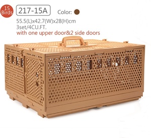 กรงนกพลาสติกพับได้ รุ่น Crown 217-15A ทนทาน ระบายอากาศได้ดี สำหรับนกพิราบ พร้อมประตูด้านบน 1 บาน และประตูด้านข้าง 2 บาน - Product Image 2