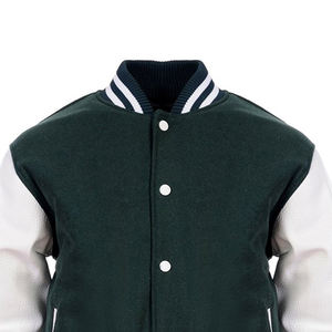 Vestes de baseball en laine personnalisées en gros, style bomber brodé, veste formelle en cuir véritable imperméable - Product Image 5