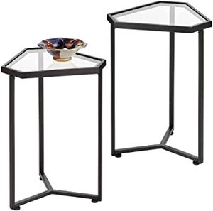 Ensemble de table basse moderne en métal triangulaire pour le salon, les hôtels ou les restaurants, centre de table d'appoint pour la maison - Product Image 1