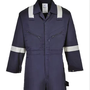 कस्टम कपास लौ प्रतिरोधी Coverall कुल मिलाकर चिंतनशील काम सुरक्षा Coveralls