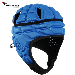 Custom Soft Shell EVA Goalie Head Guard acolchado Soccer Headgear y seguridad Rugby casco con patrón de cara - Product Image 5