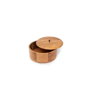 100% boîte à roti en bois de meilleure qualité avec couvercle Offre Spéciale carrée décorative Boîte de service en bois d'acacia fabriquée à la main