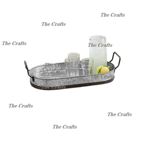 Ensemble de trois plateaux de service de tailles différentes en couleur gris galvanisé, qualité supérieure, vaisselle de cuisine de restaurant - Product Image 4