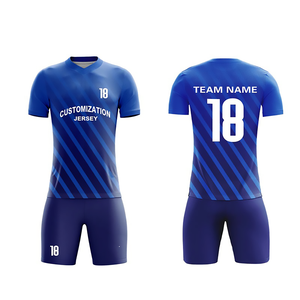Nieuwe Meerkleurige Voetbalkleding Sublimatie Printing Jersey En Korte Broek Set Bulk Groothandel Team Sportkleding - Product Image 2