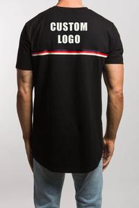 T-shirts pour hommes, style décontracté, hip-hop, coupe musclée, ourlet incurvé, coton blanc, popeline tricotée, logo imprimé personnalisé - Product Image 6