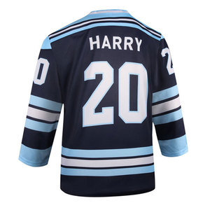 Jersey de manga larga bordado por sublimación Vintage de alta calidad, diseño personalizado, ropa deportiva para jugadores de hockey sobre hielo OEM - Product Image 2