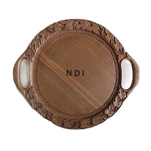 Plateaux de petit-déjeuner en bois avec poignées pour la maison hôtel cuisine restauration utilisé écologique restauration rapide plateaux de service petit déjeuner - Product Image 5