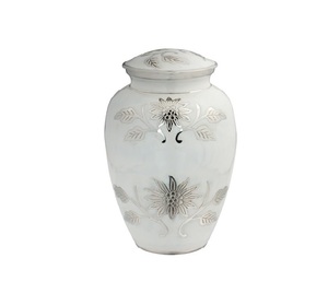 High Quality Custom Handcrafted Metal European Style Urn for Ashes <b>Red</b> Gold Custom Logo Bulk Wholesale Funeral Supplies - Product Image 6