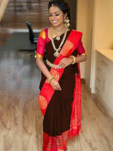 Banarasi Seda Jacquard Saree con Blusa Mujeres Wear Ladies Party Festival Daily Wear Suave Algodón Seda Sari Venta al por mayor Precio bajo Apparelgarment - Product Image 5