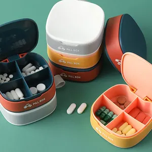 Soporte de compartimentos para medicina, organizador de pastillas modernas de lujo para uso diario